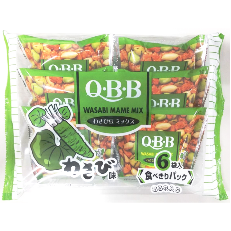 ＱＢＢ　わさび豆ミックス６Ｐ